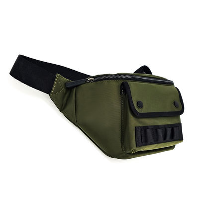 Green Color Fanny Hip Pack, Nylon Fanny Waist Bag Lightweight