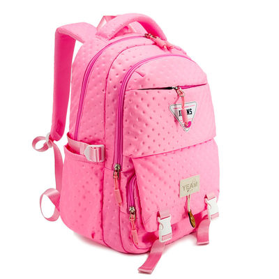 ODM Pink Unisex School Bag Ba lô với hai khoang chính