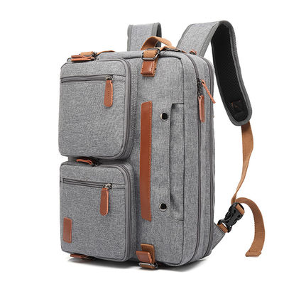 Grey 3 In 1 Travel Briefcase Ba lô với 210D polyester Lining