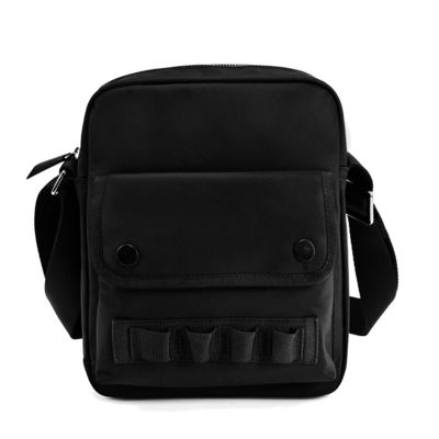 Hành trình túi Crossbody màu đen nhỏ thẳng đứng với tay cầm dài OEM