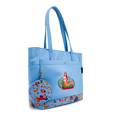 Túi vải Tote Sling Bag, Digtal in Blue Crossbody Bag với túi tiền xu