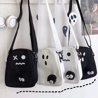 Phụ nữ Đẹp vai Crossbody túi màu đen với dây đeo điều chỉnh