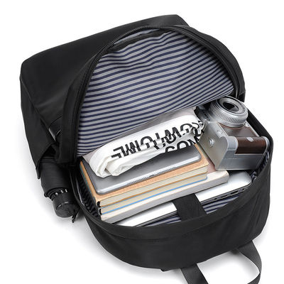 Unisex học sinh túi xách ba lô Zipper đóng màu xám chống nước