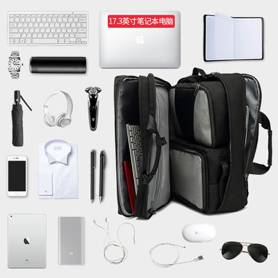 Túi máy tính unisex ba lô, ba lô laptop màu đen ba lô chống nước