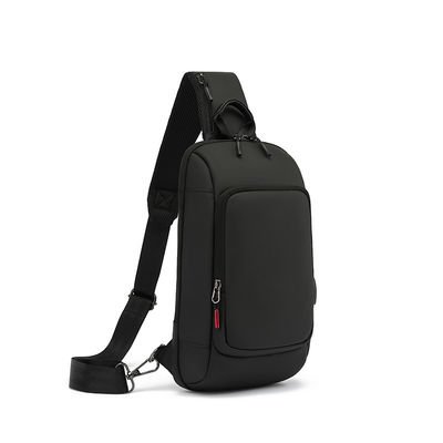 Black Casual Shoulder Crossbody Bags với Zipper Closure Polyester Lining