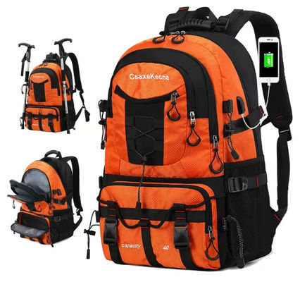 40L Khả năng lớn Đèn đi bộ đường dài Đạp xe Mockpack ngoài trời 23 Inch Climbing Bag