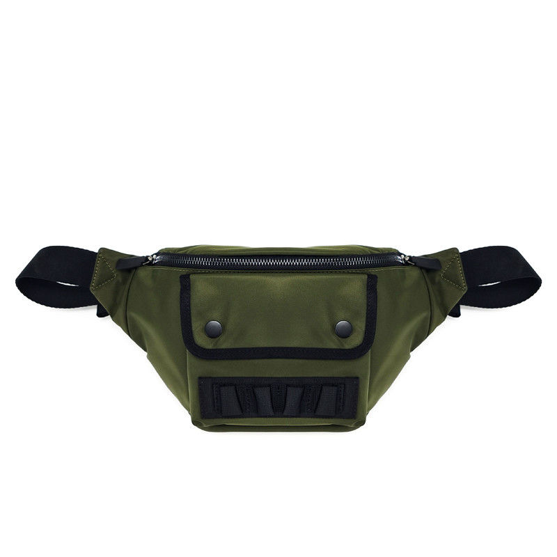 Green Color Fanny Hip Pack, Nylon Fanny Waist Bag Lightweight